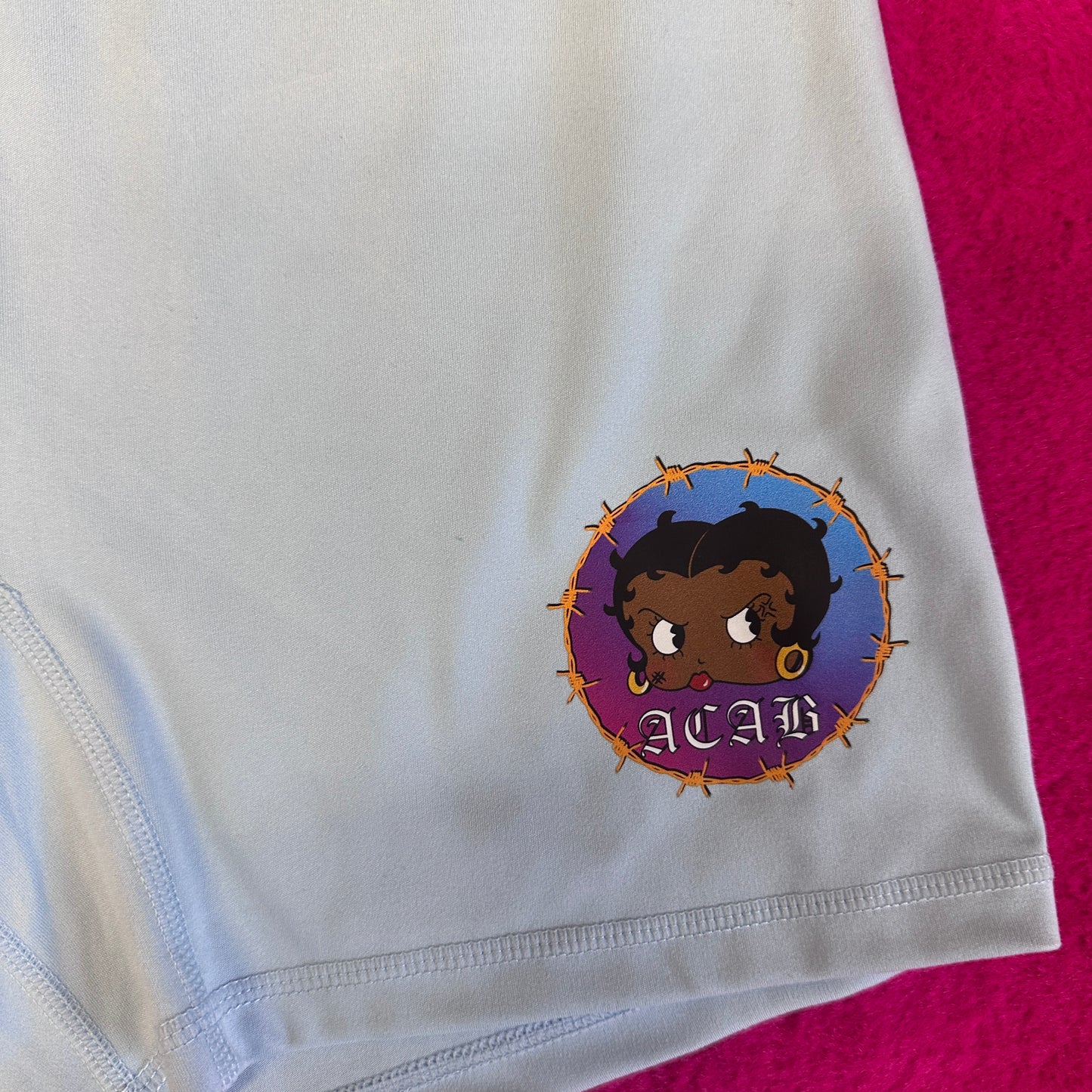 Blue ACAB Boop Shorts