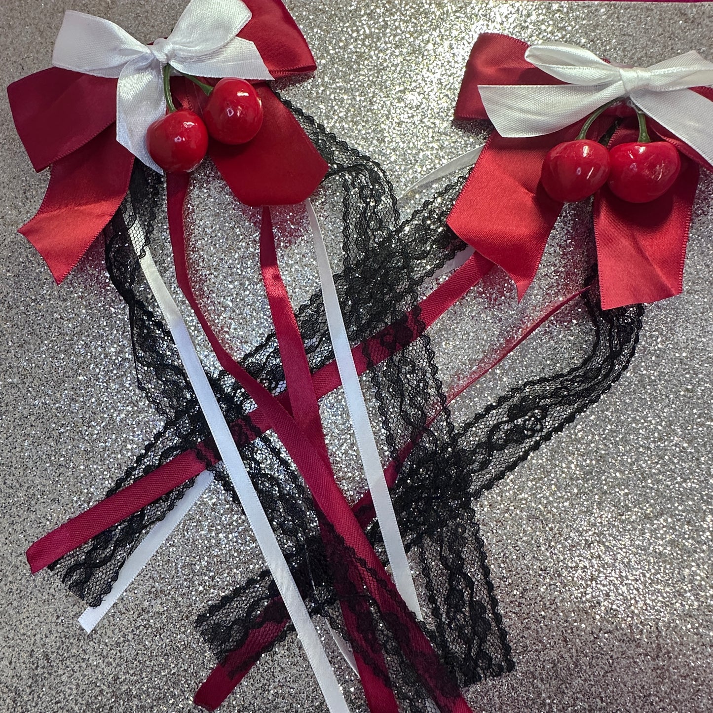 Lace Cherry Bows