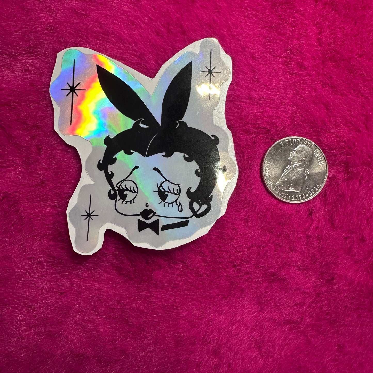 Holographic Playboy Betty Sticker