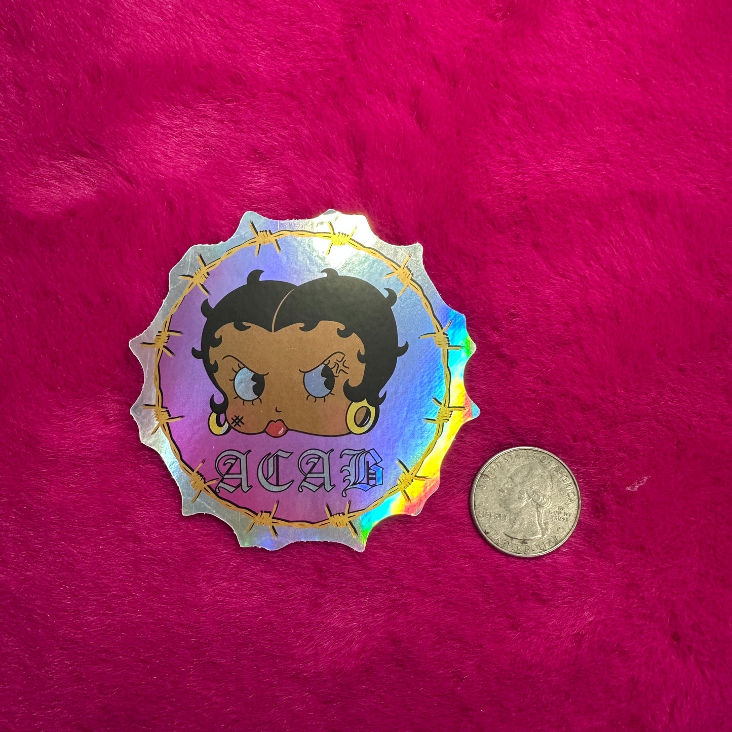 Holographic Acab Betty Sticker