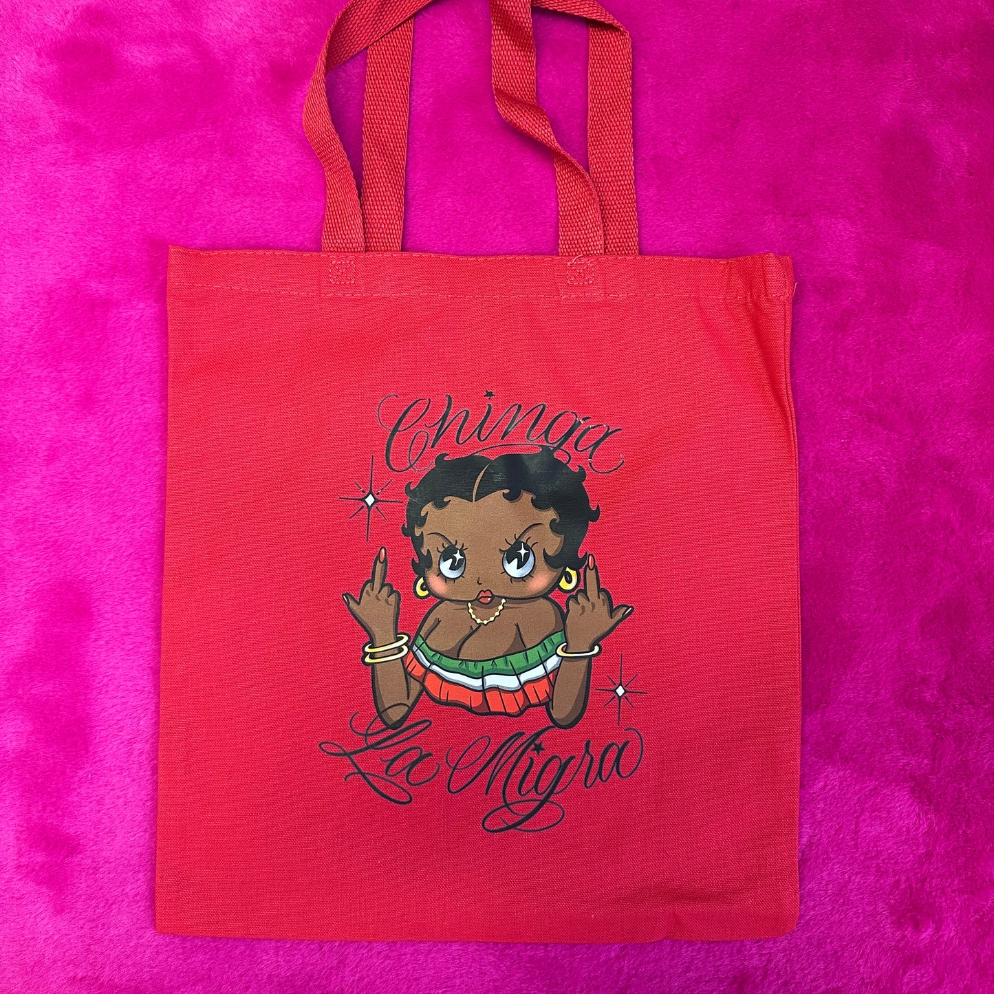 Chinga La Migra Red Tote