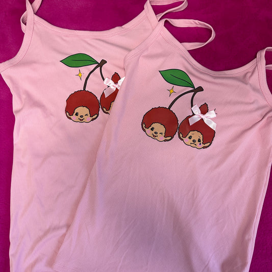 Pink Monchhichi Tank