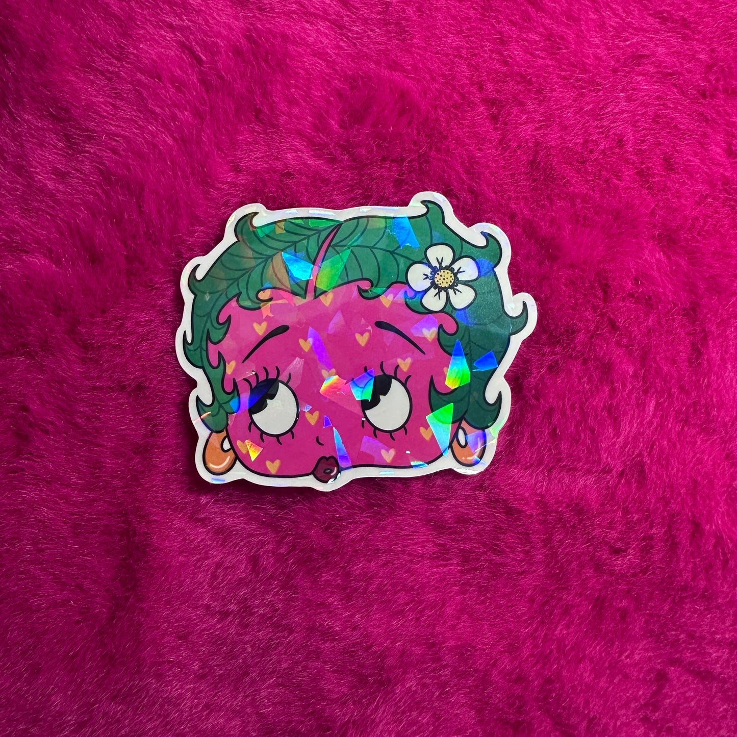 Glitter Berry Boop Sticker