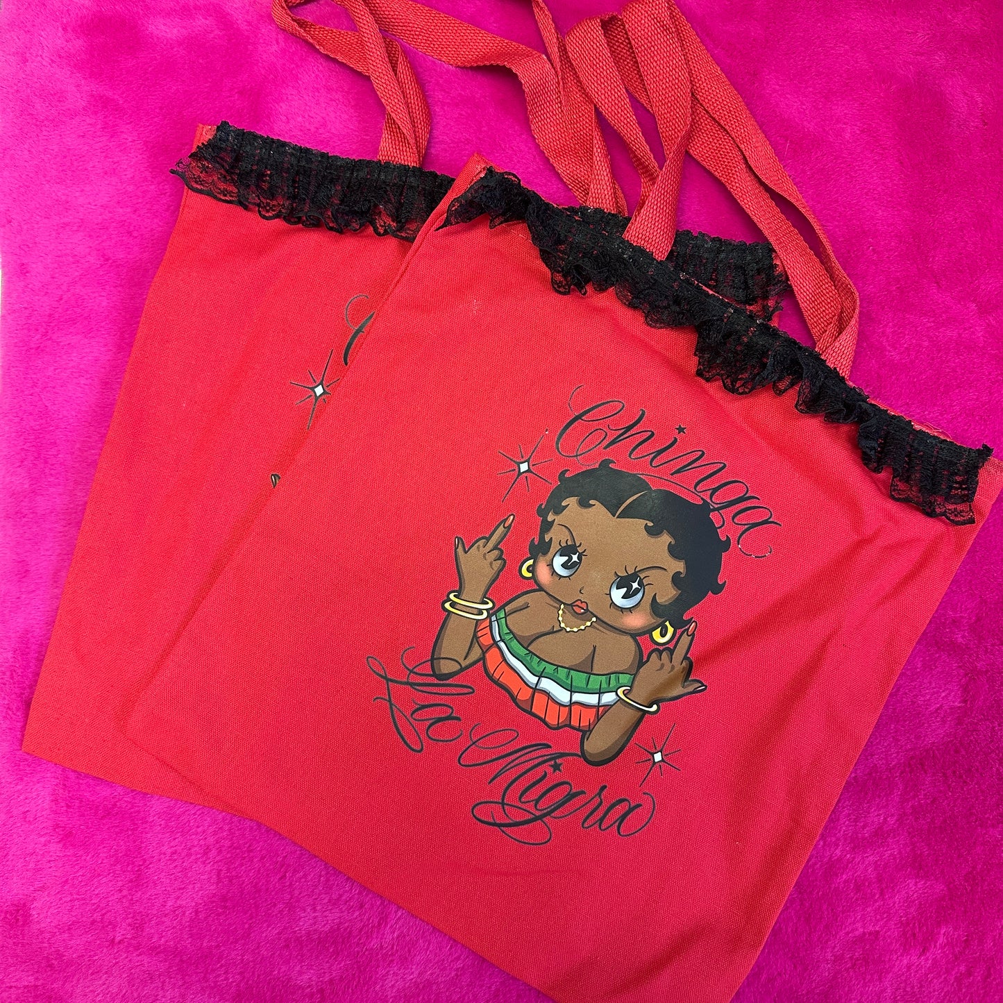 Chinga La Migra Red Tote