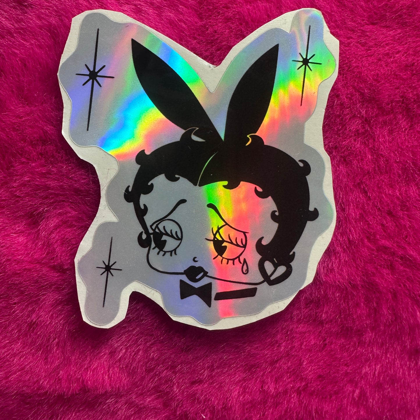 Holographic Playboy Betty Sticker