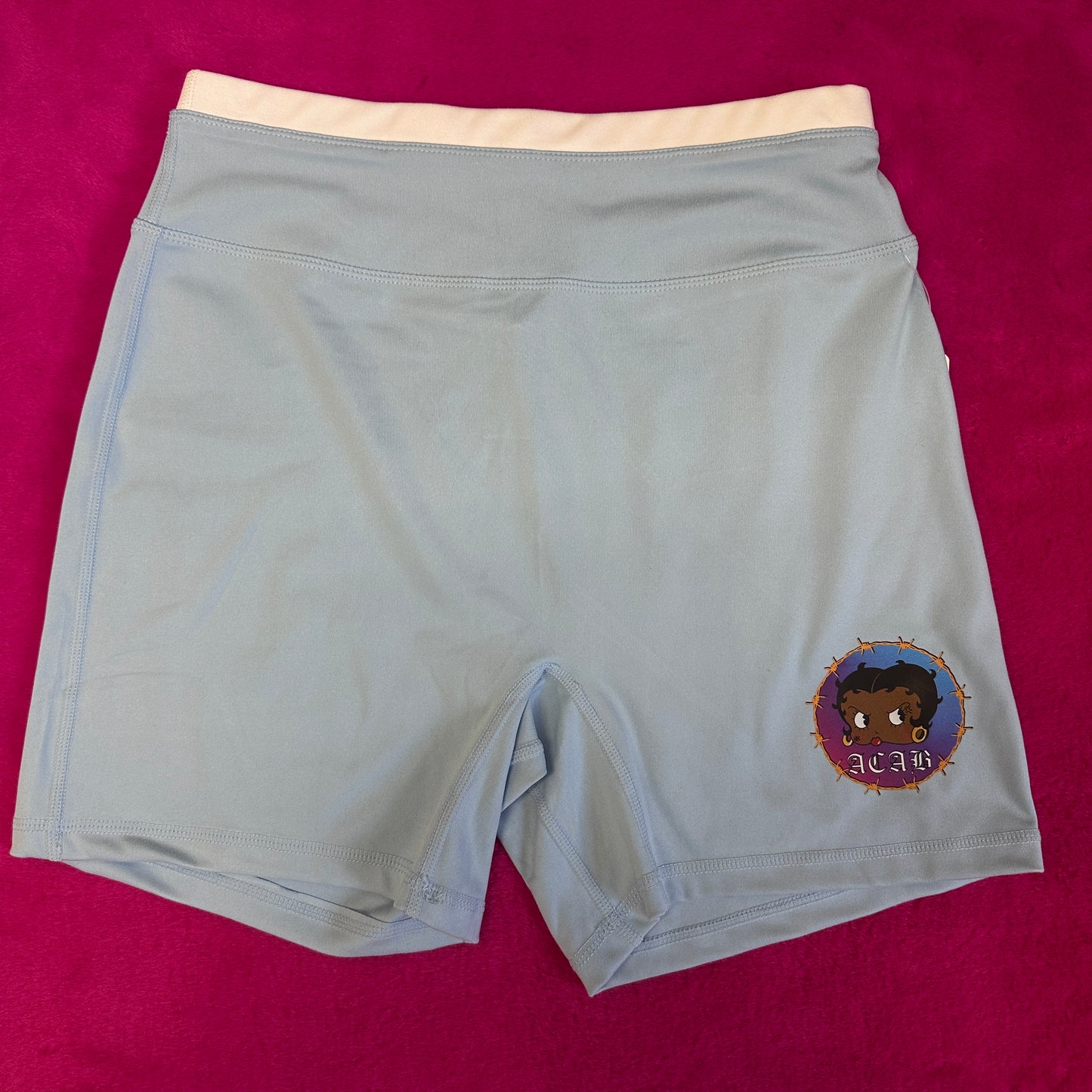 Blue ACAB Boop Shorts