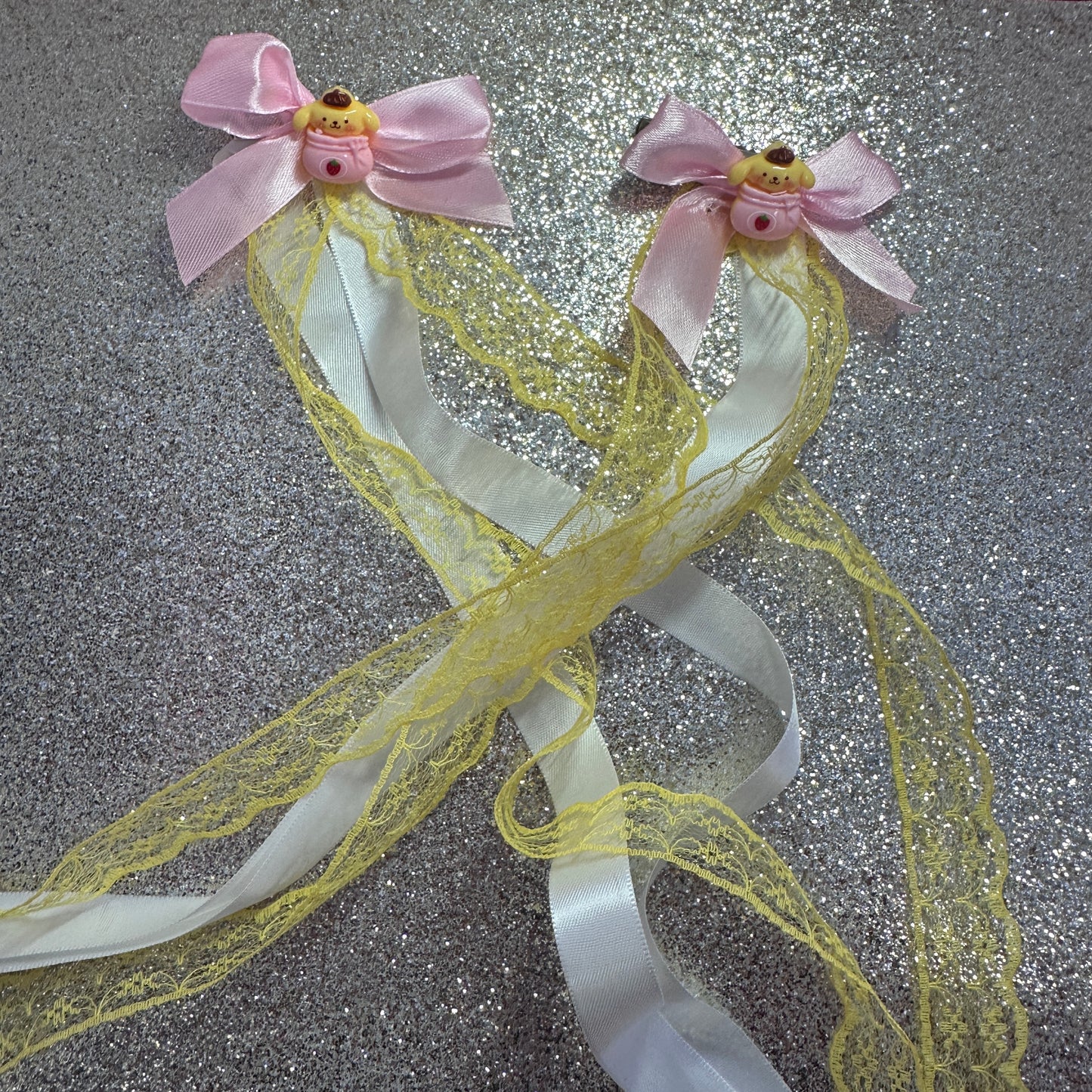 Yellow Pompompurin Bows
