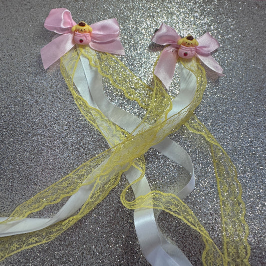 Yellow Pompompurin Bows