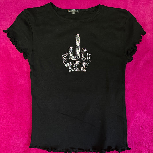 Rhinestone Fuck Ice Baby Tee