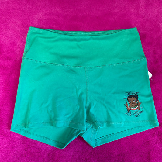 Green Chinga La Migra Shorts