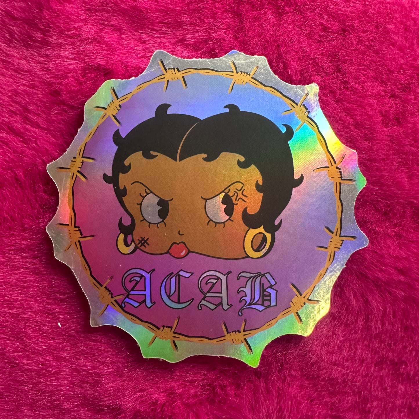 Holographic Acab Betty Sticker