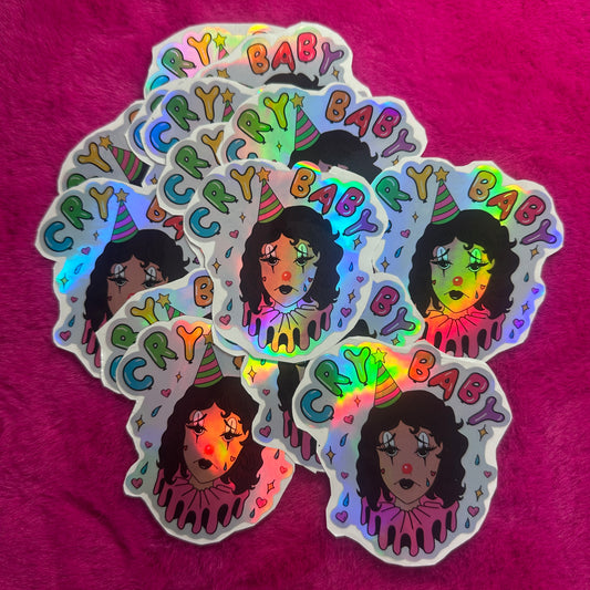 Cry Baby Clown Sticker