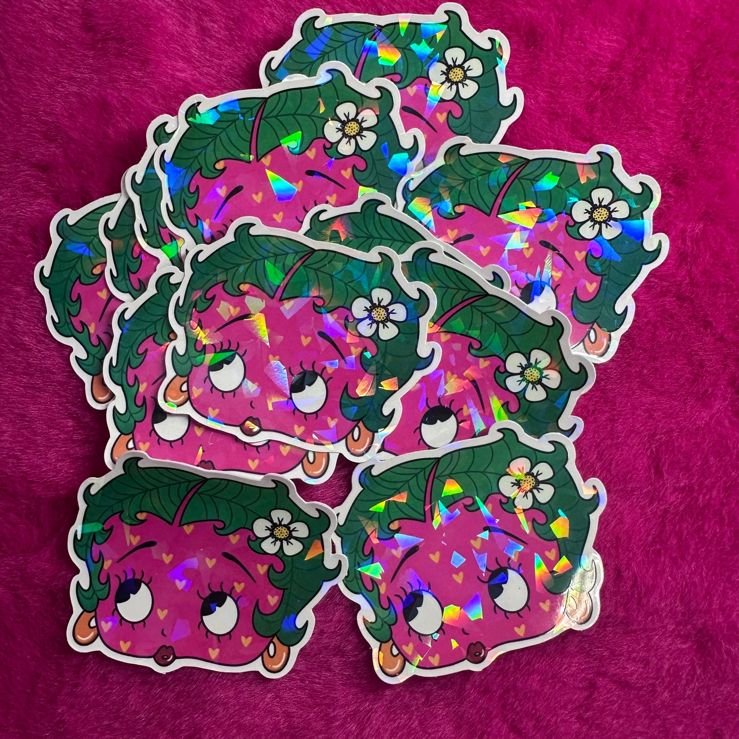 Glitter Berry Boop Sticker
