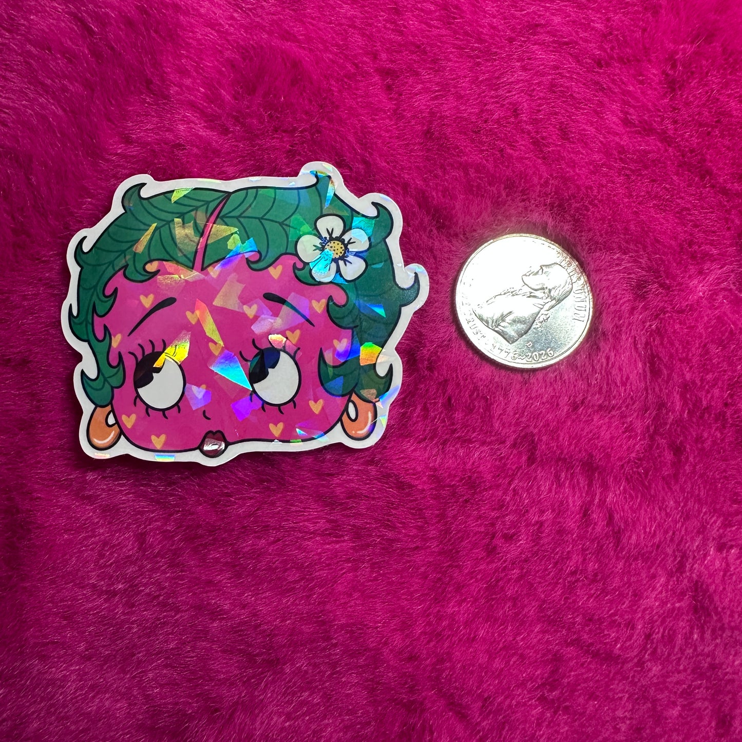 Glitter Berry Boop Sticker
