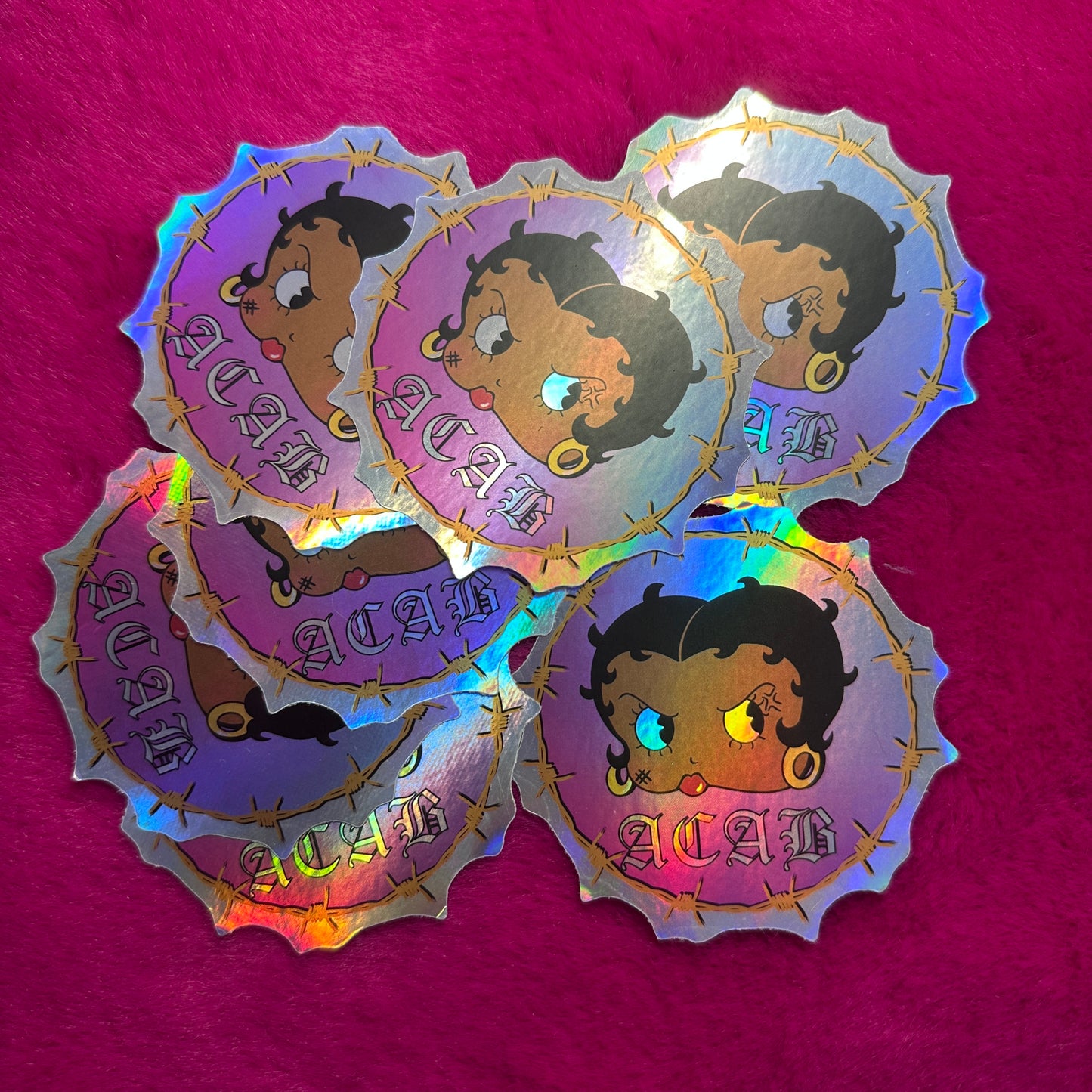 Holographic Acab Betty Sticker