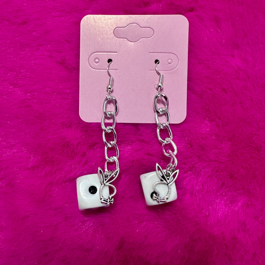 Playboy Dice Earrings