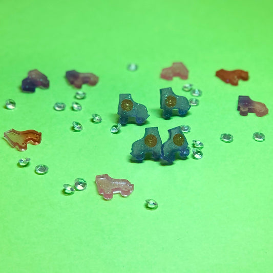 Purple Glitter Skate Studs