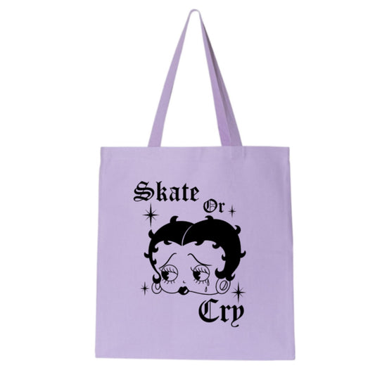 Sk8 or Cry Tote in Multiple Colors